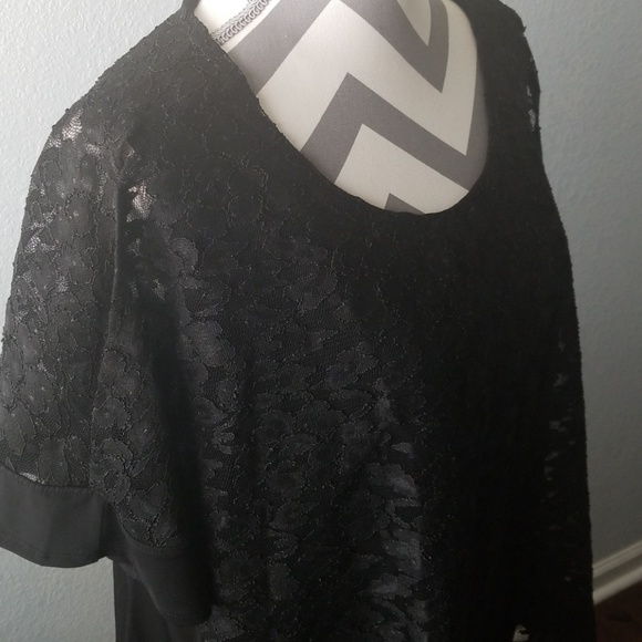 Black asymmetrical top cocktail dress - Picture 2 of 7